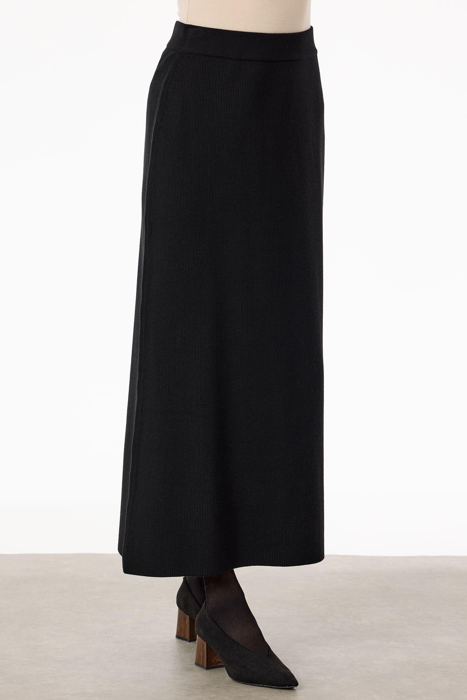 Selanik Örgülü Kolları Düğmeli Takım SİYAH