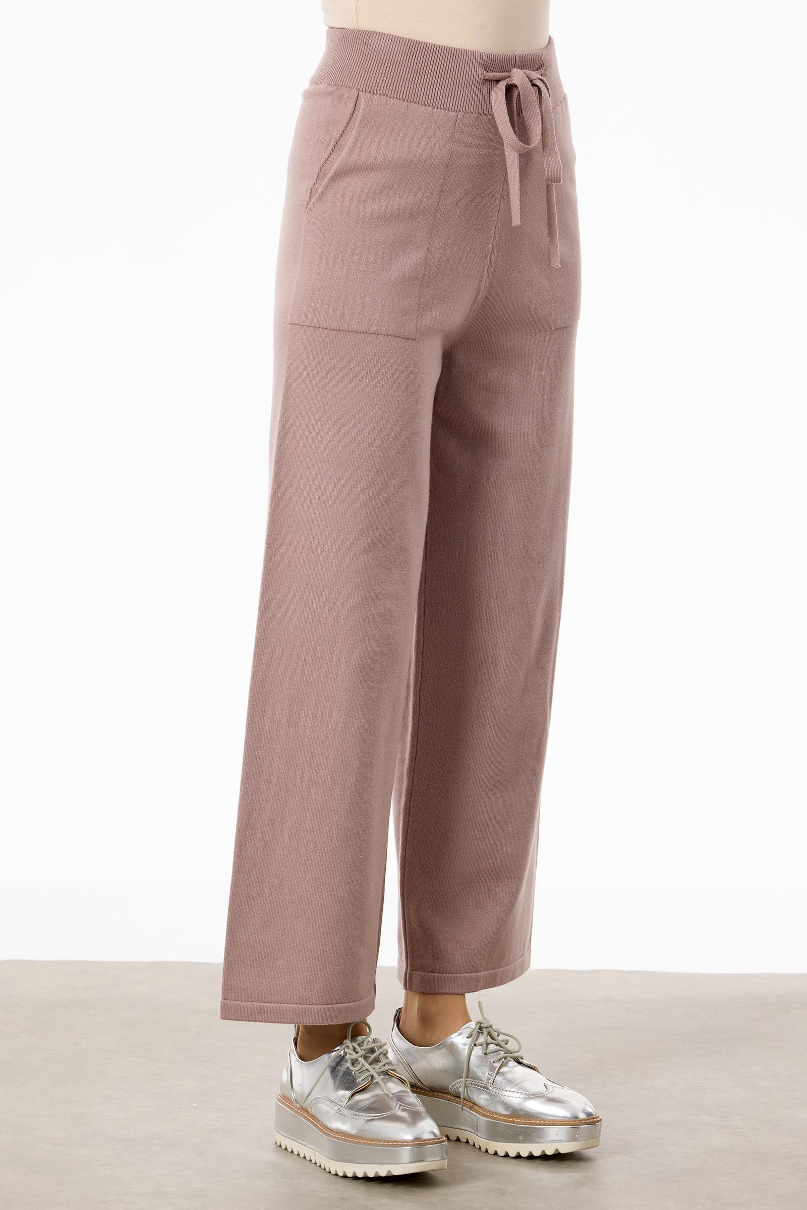 Şerit Payet Detaylı Pantolonlu Triko takım PUDRA