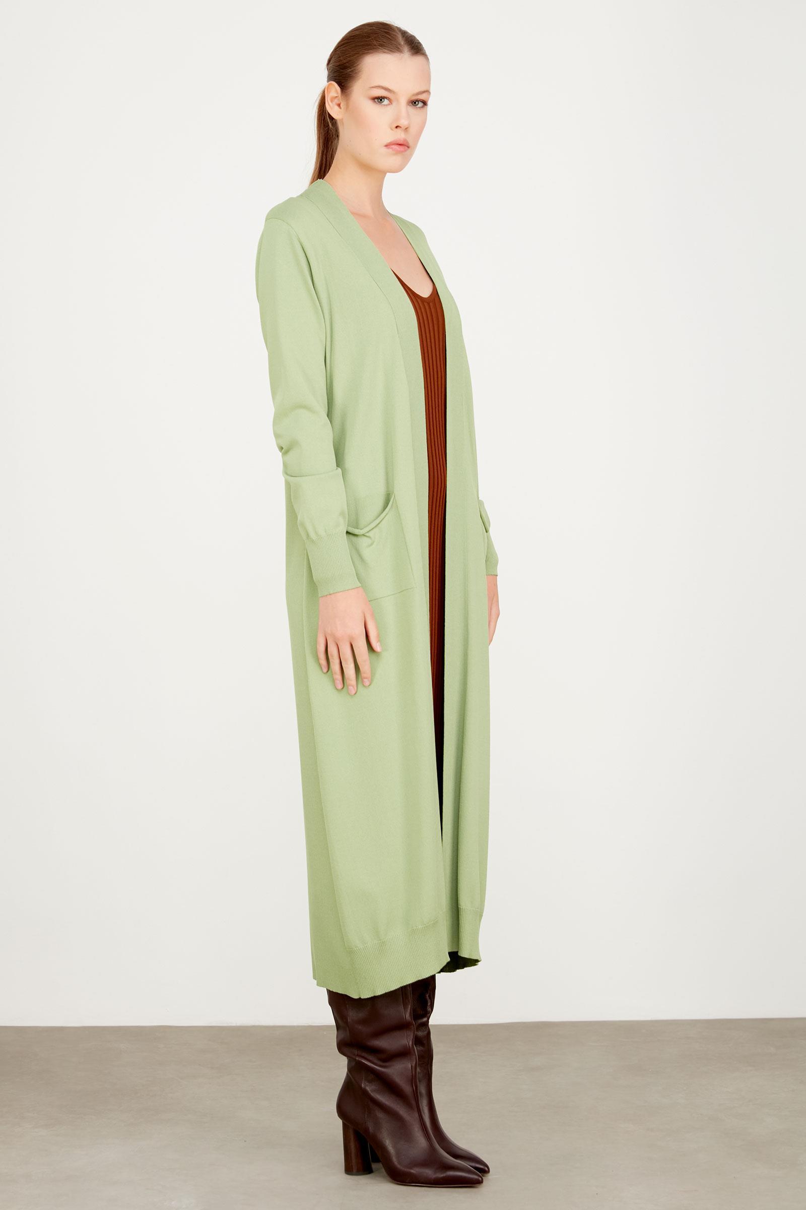 SOSİS CEPLİ BASIC RAYON HIRKA MİNT YEŞİLİ
