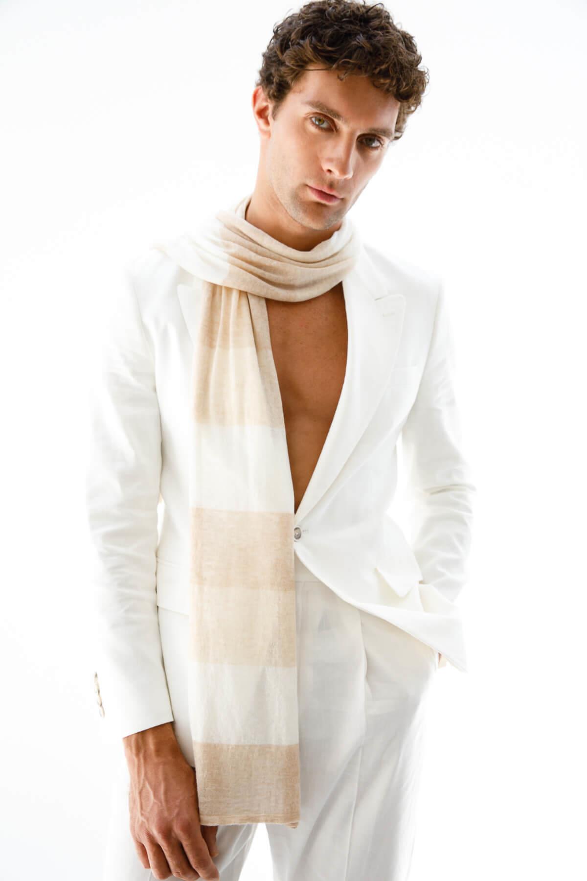 TROIA SCARF-Ekru -K.Vizon