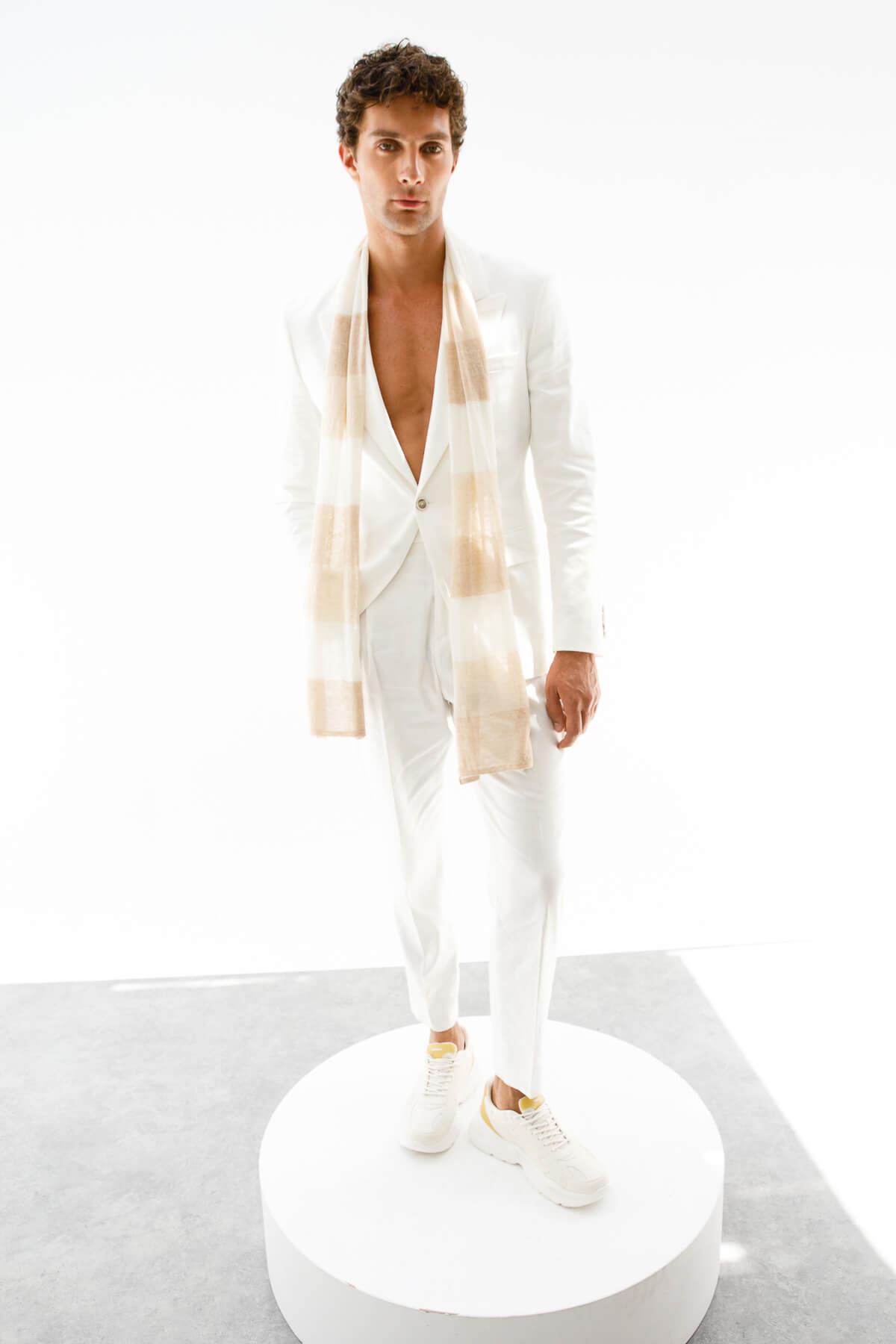 TROIA SCARF-Ekru -K.Vizon