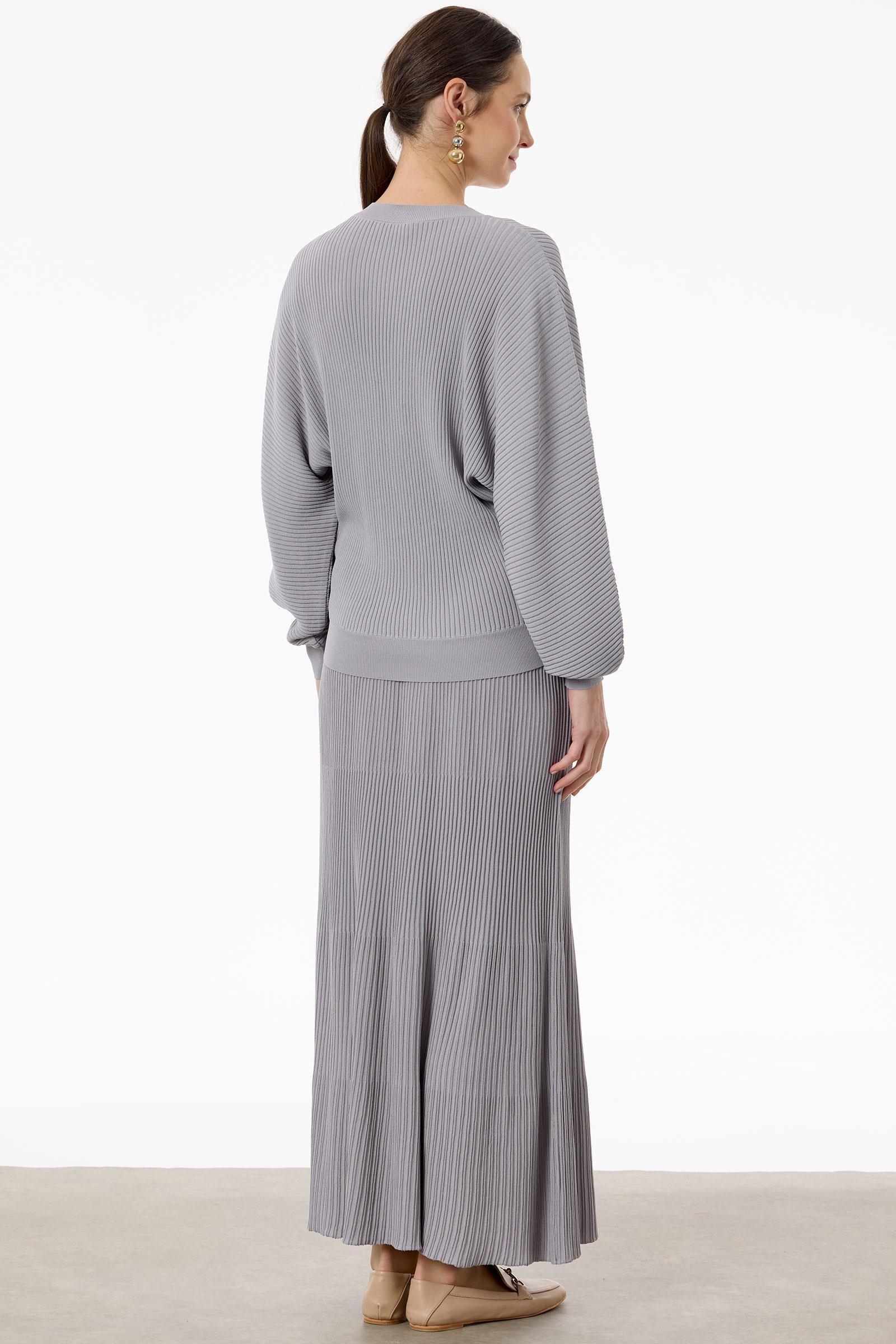 Yarasa Kollu Etekli Rayon Takım GRİ