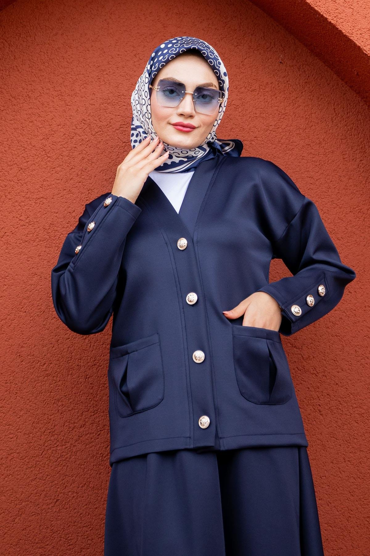 Hırka Etek Modal Dalgıç Takım-Laci