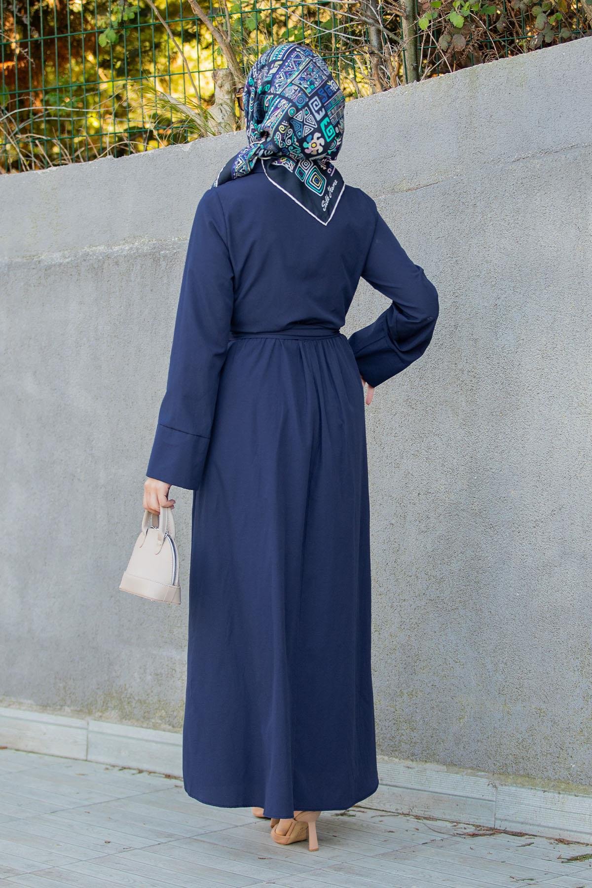 İspanyol Kol Detaylı Cotton Elbise-Laci