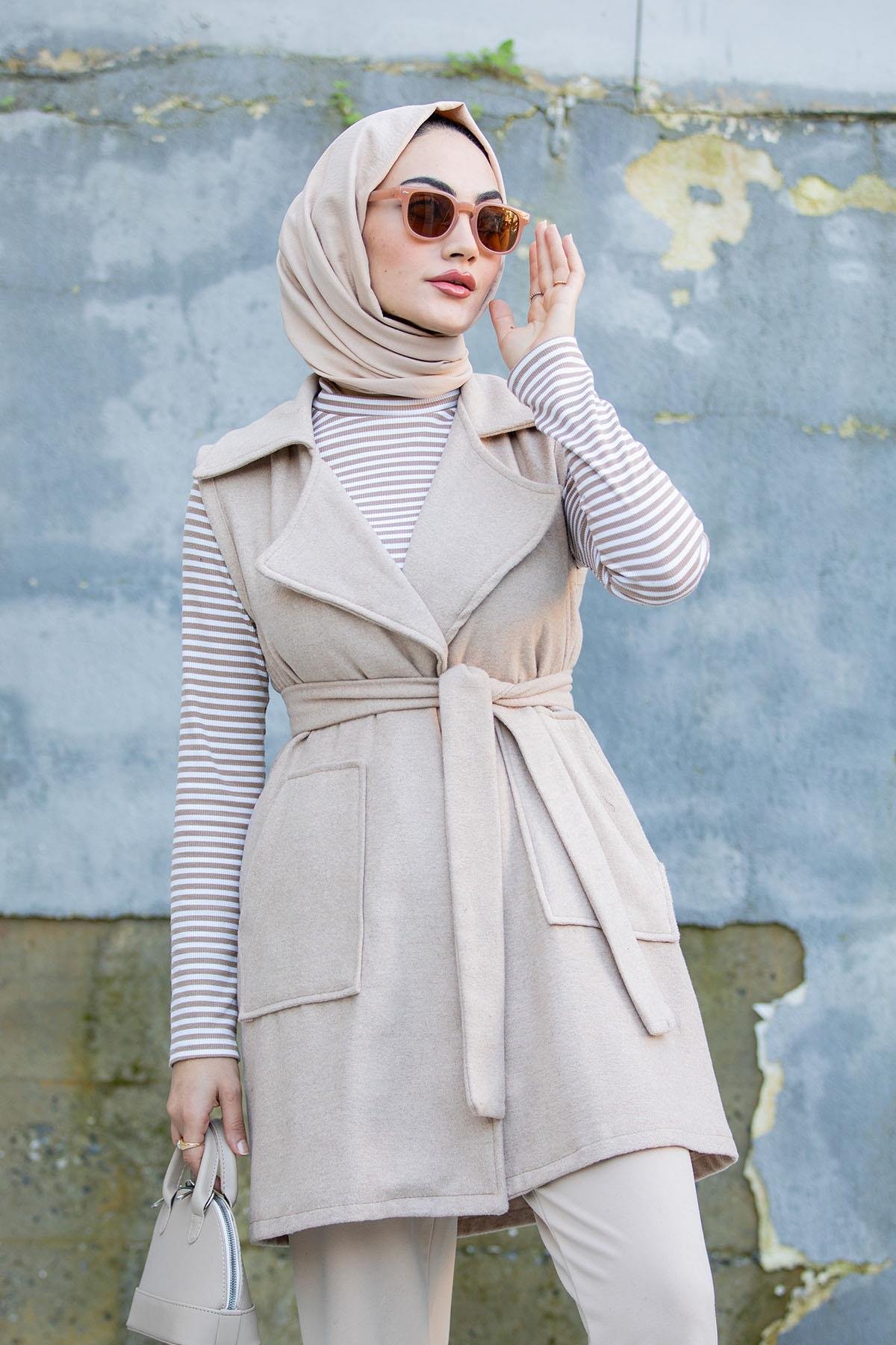 Kaşe Kumaş Yelek-Taba