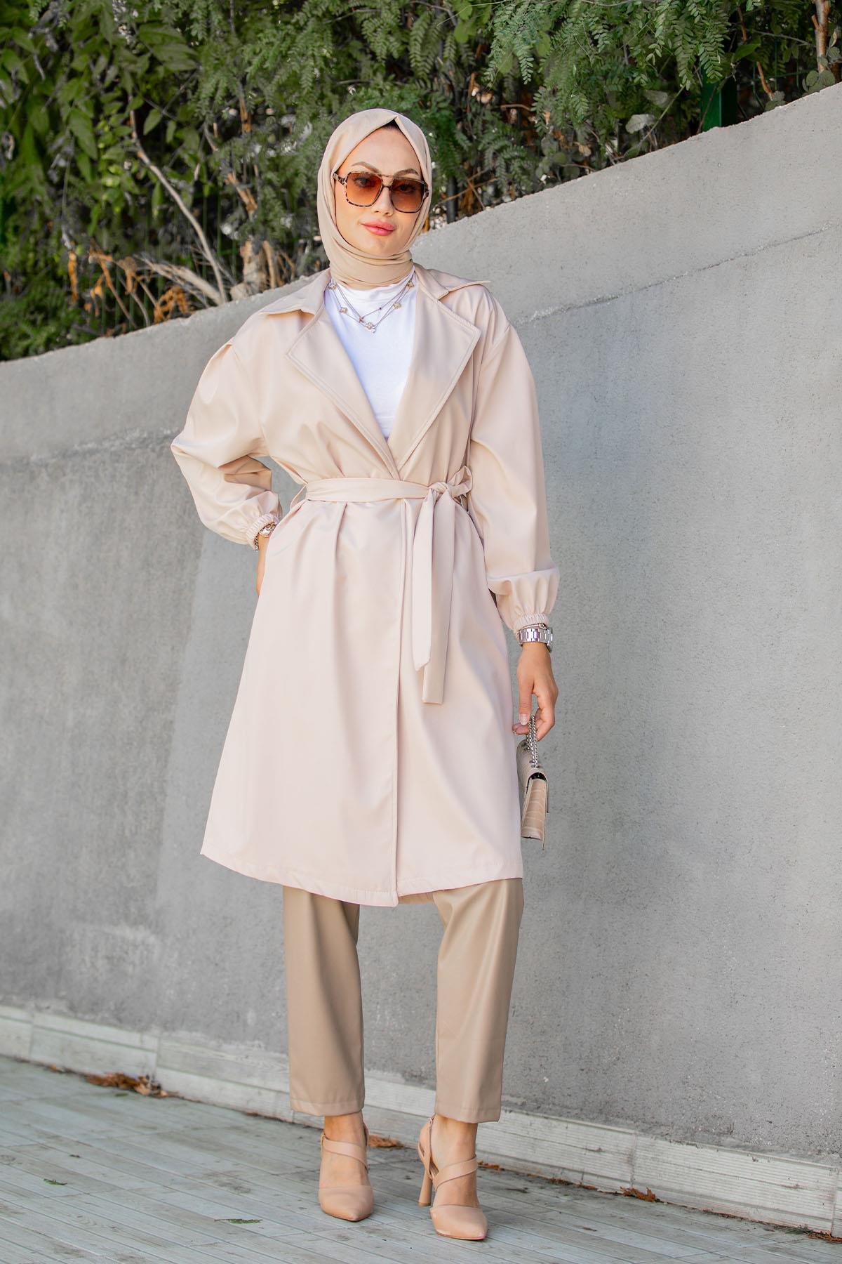 Keet Relax Mevsimlik Trençkot-Bej