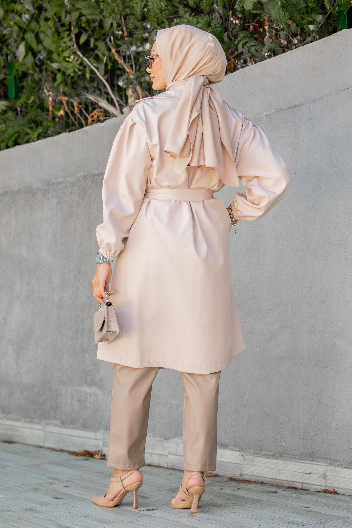 Keet Relax Mevsimlik Trençkot-Bej