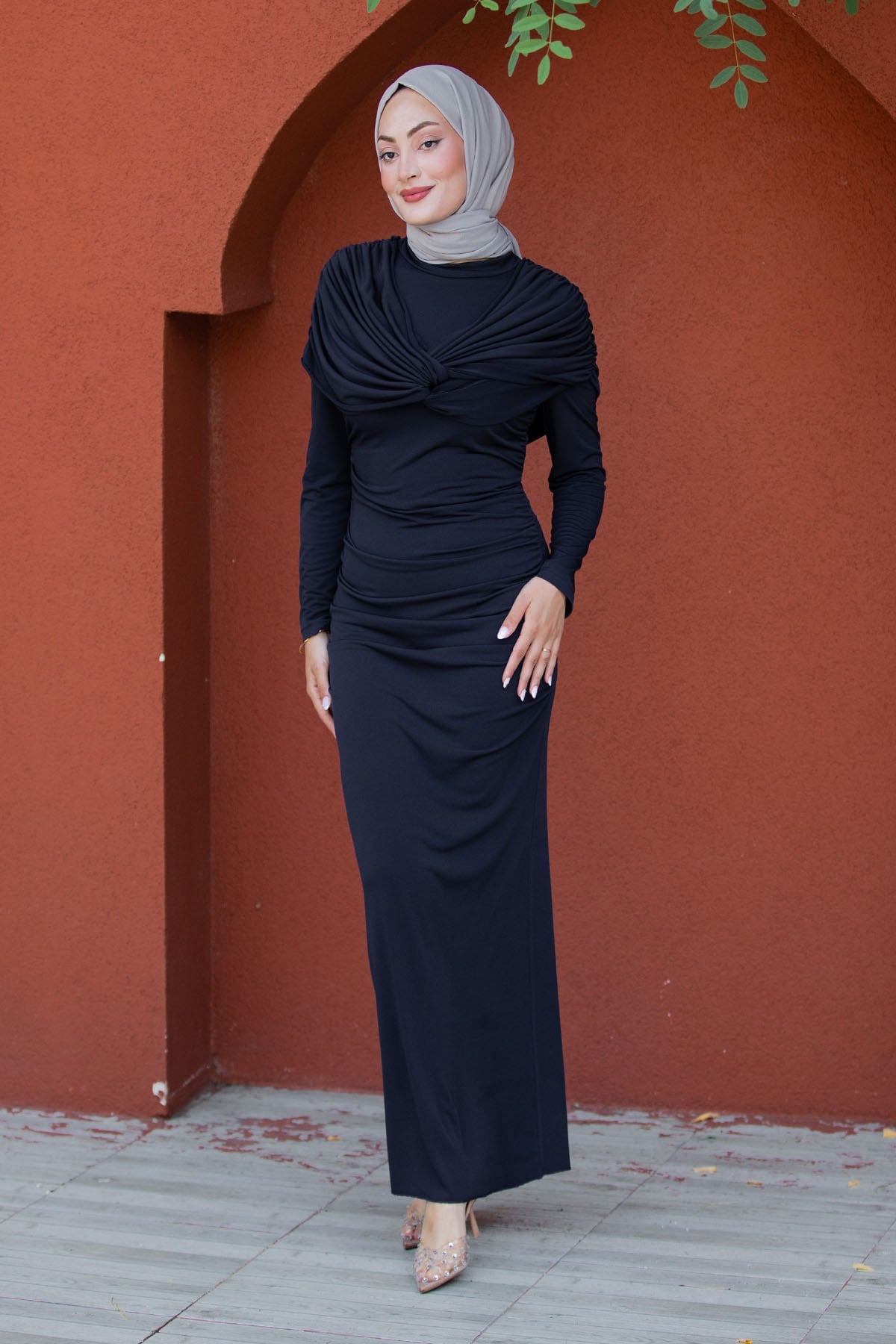 Lafia Sandy Drape Tesettür Abiye-Laci
