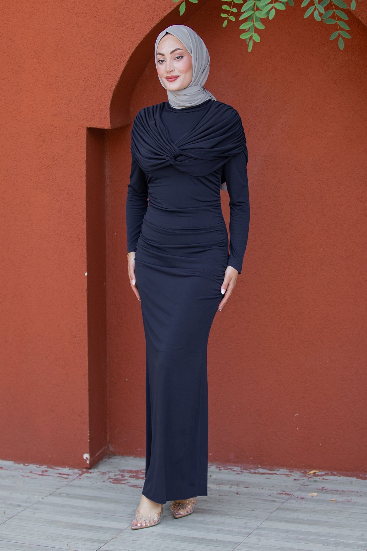 Lafia Sandy Drape Tesettür Abiye-Laci