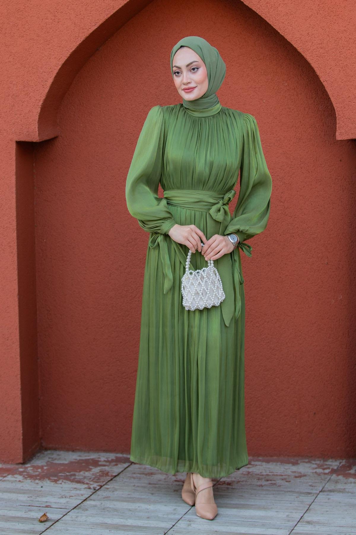 Lydie Yoryo Tesettür Abiye-Yeşil