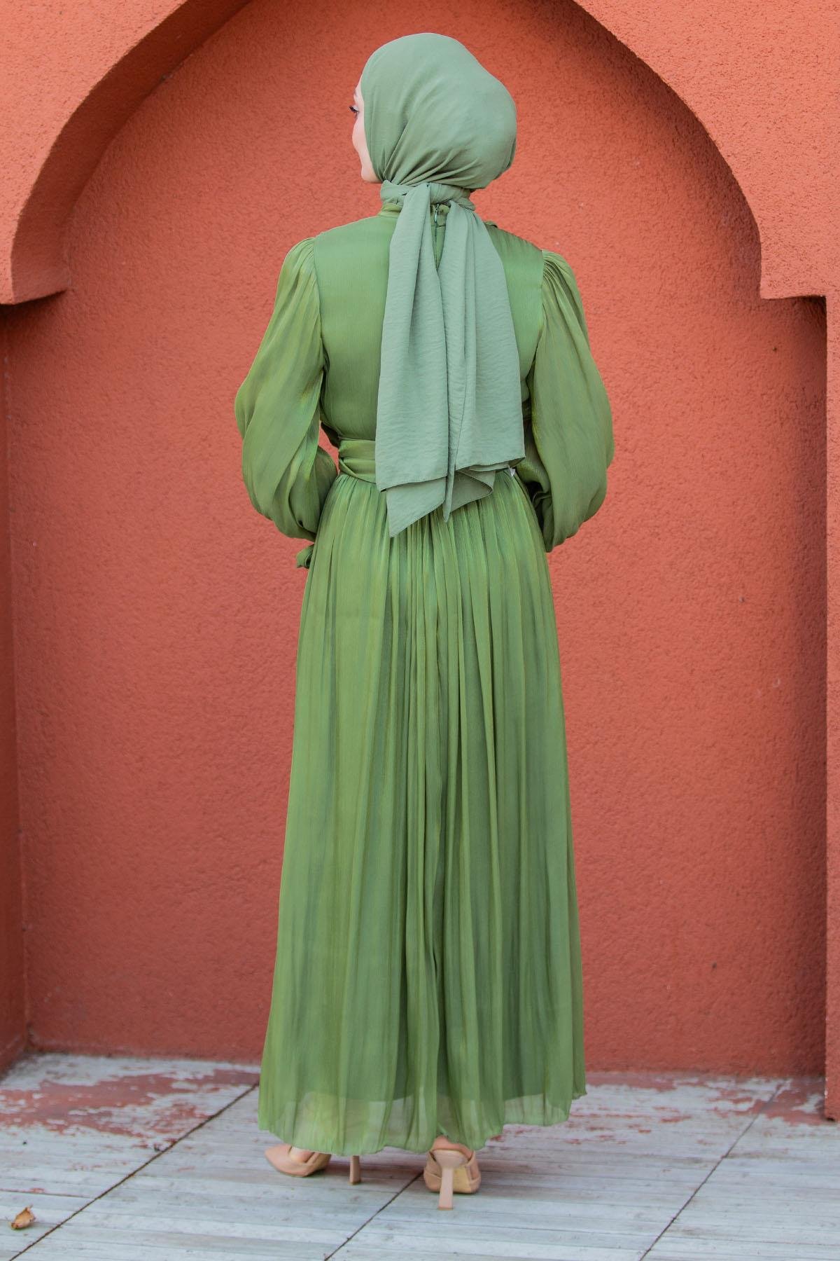Lydie Yoryo Tesettür Abiye-Yeşil