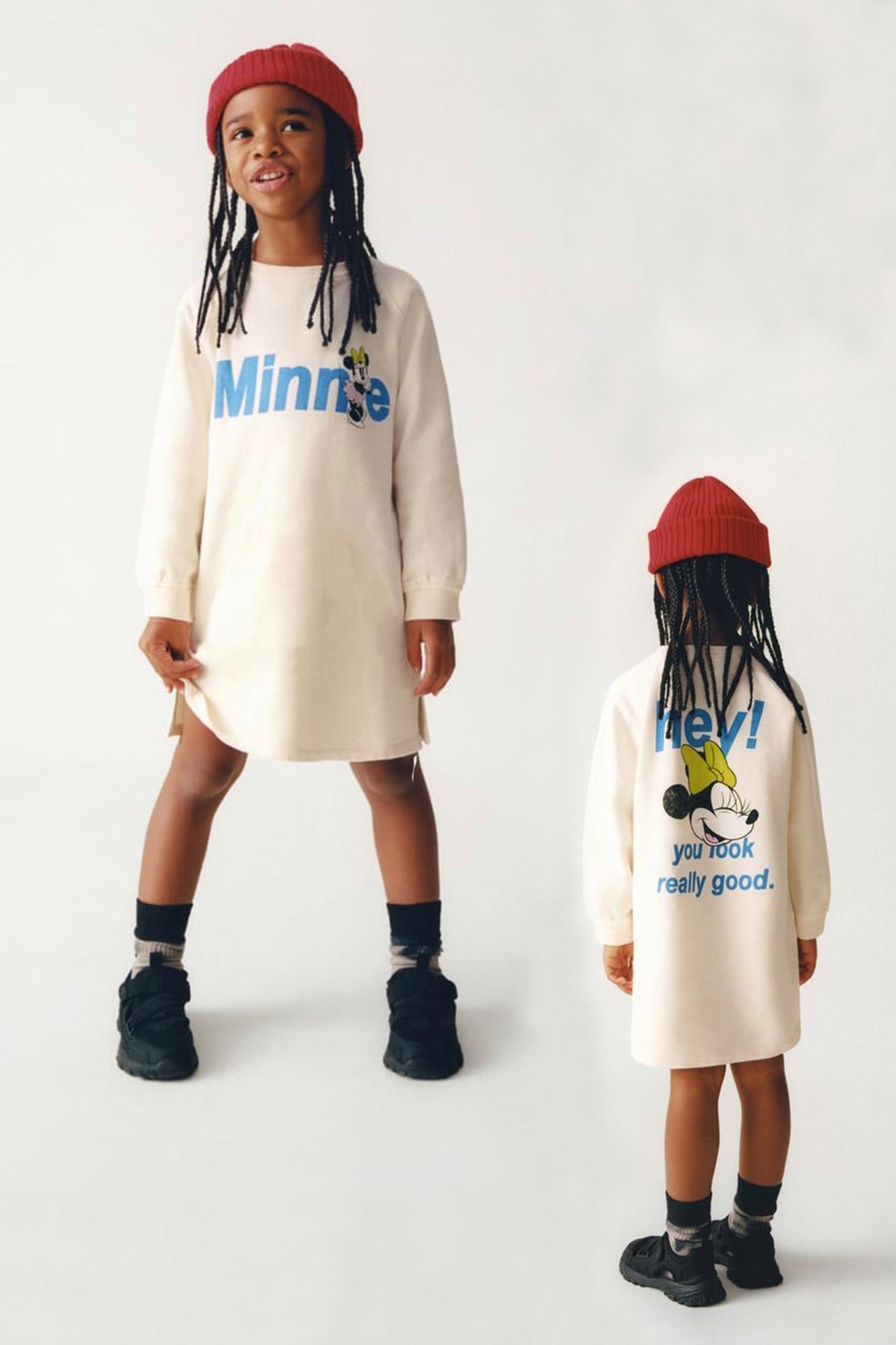 Minnie ÖN ARKA Baskılı Sweat Elbise
