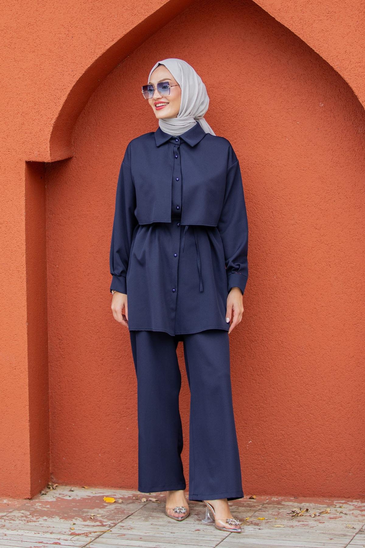 Mist Krep Tunik Pantolon Takım-laci