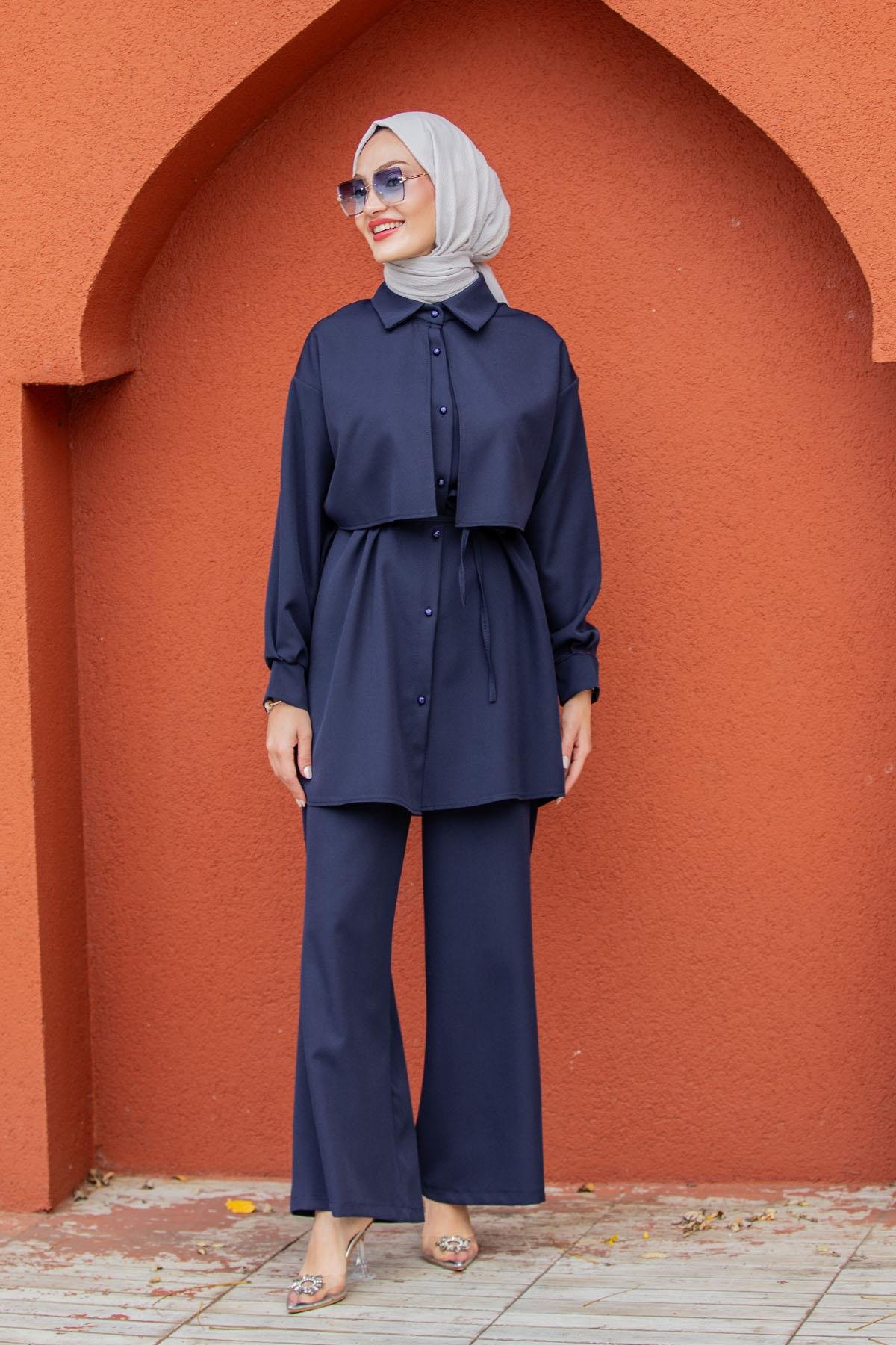 Mist Krep Tunik Pantolon Takım-laci