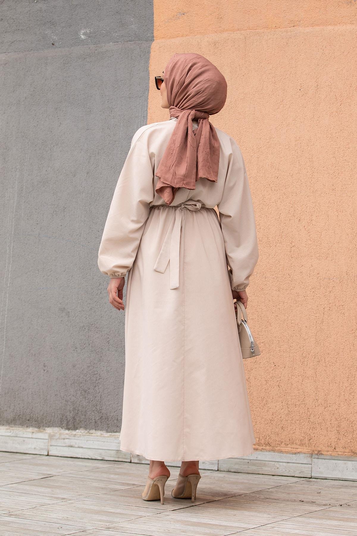 Pamuk Cotton Mevlana Elbise-Bej