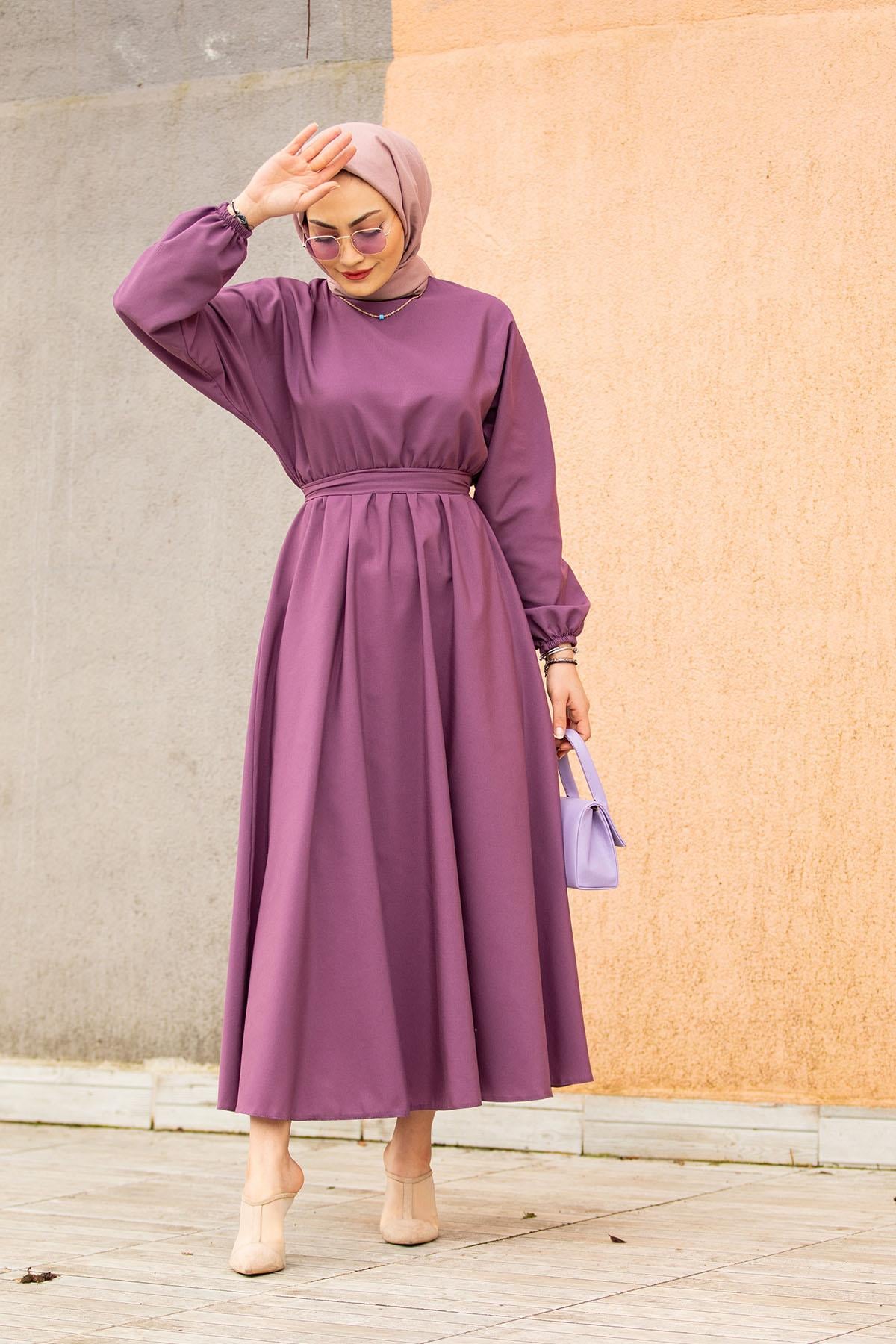 Pamuk Cotton Mevlana Elbise-Lila