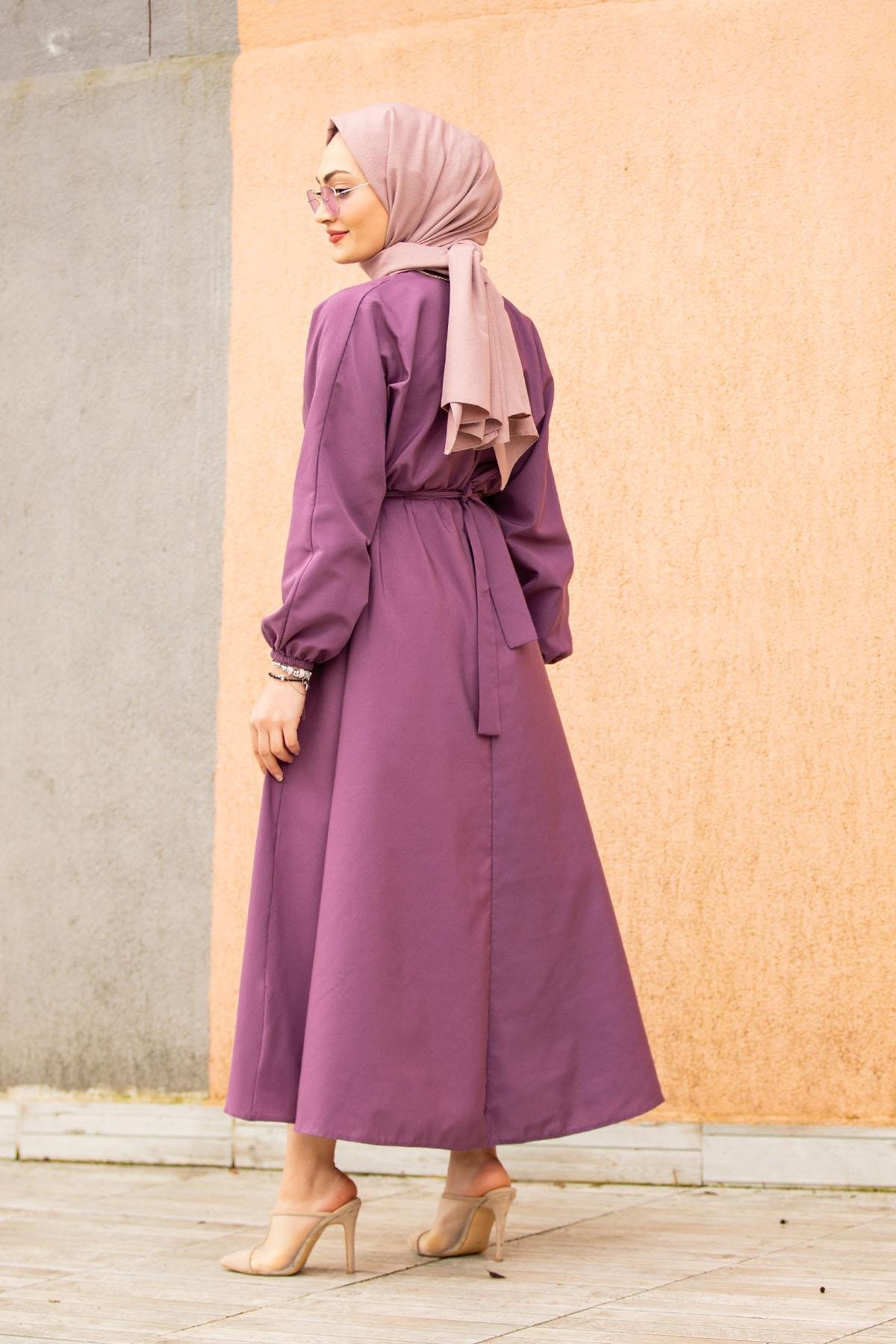 Pamuk Cotton Mevlana Elbise-Lila