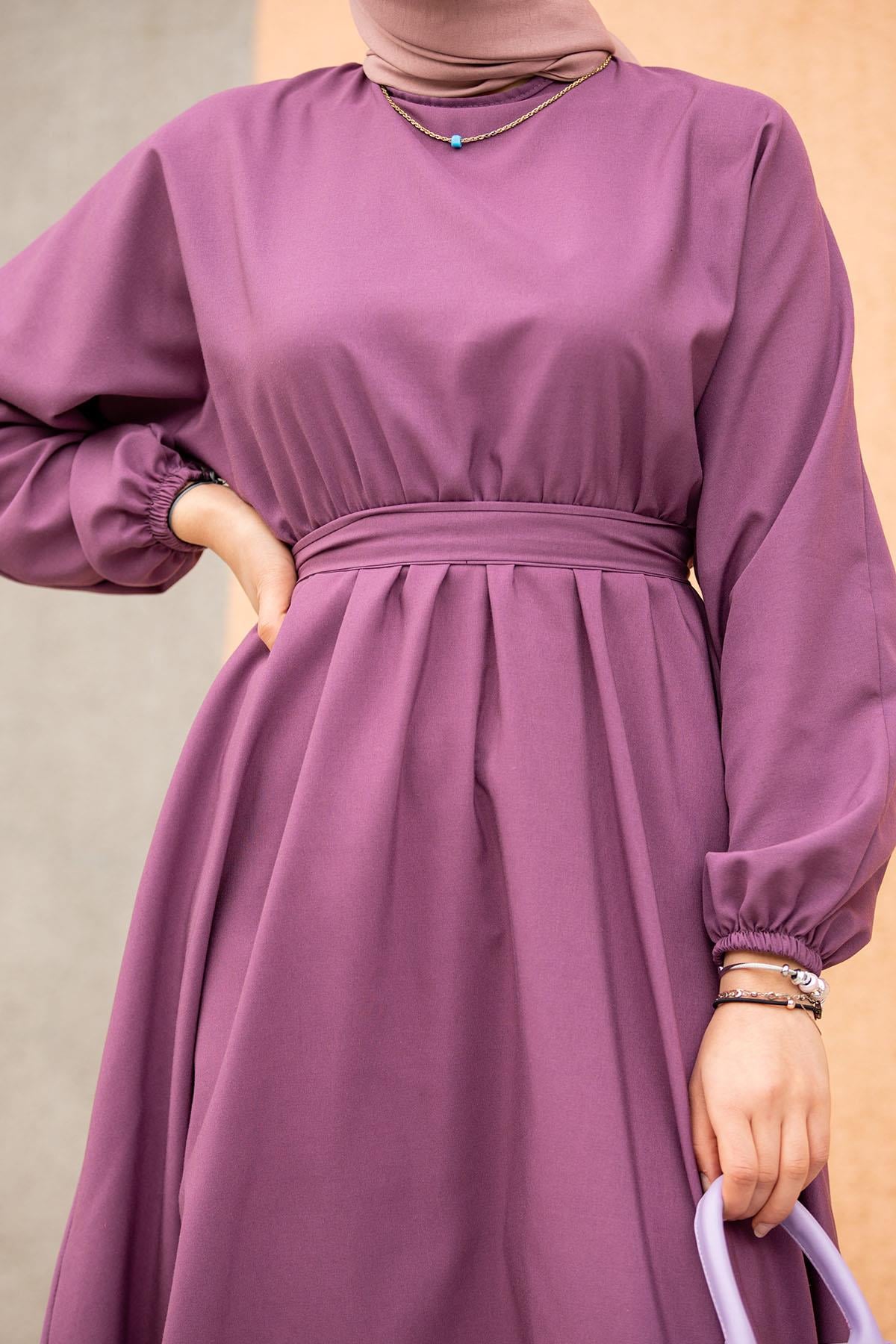 Pamuk Cotton Mevlana Elbise-Lila