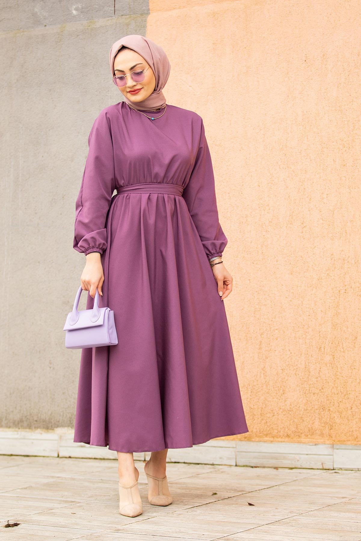 Pamuk Cotton Mevlana Elbise-Lila