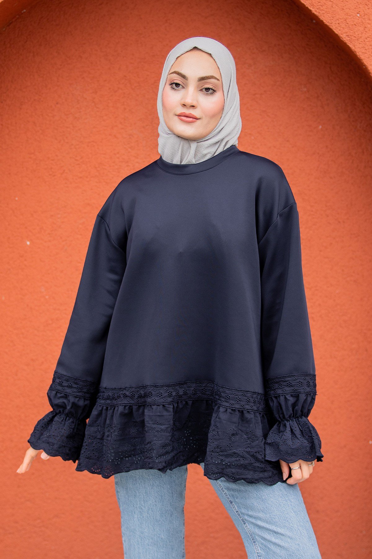 Pity Güpür Detaylı Modal Sweat-Laci