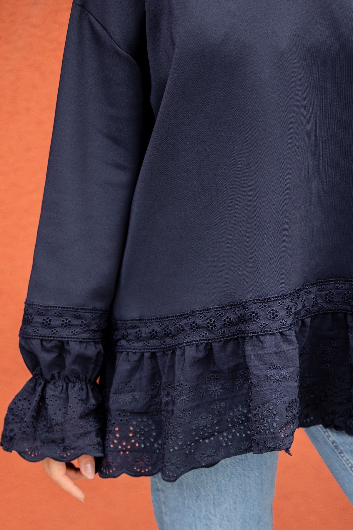Pity Güpür Detaylı Modal Sweat-Laci
