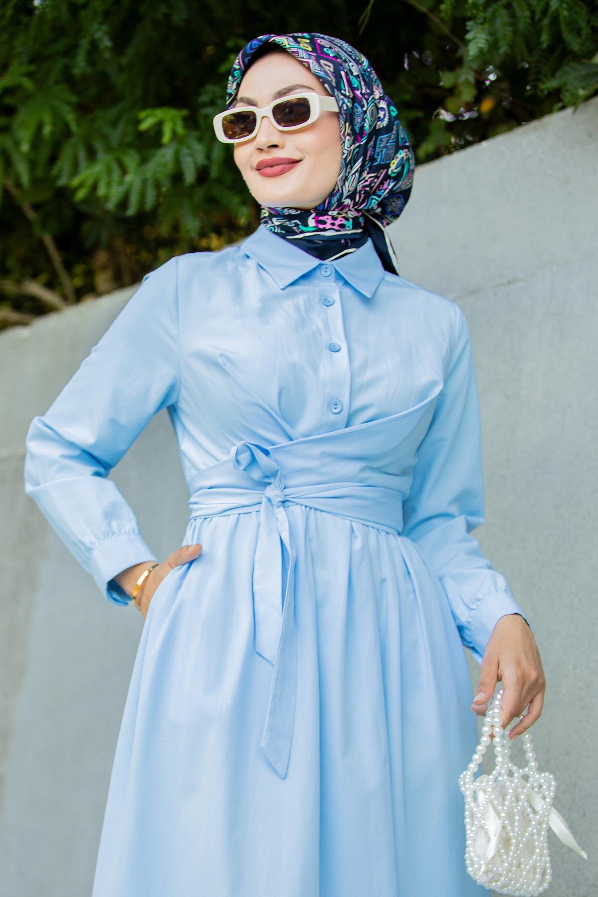 Qua Pamuk Cotton Bağlamalı Elbise-Bebemavi