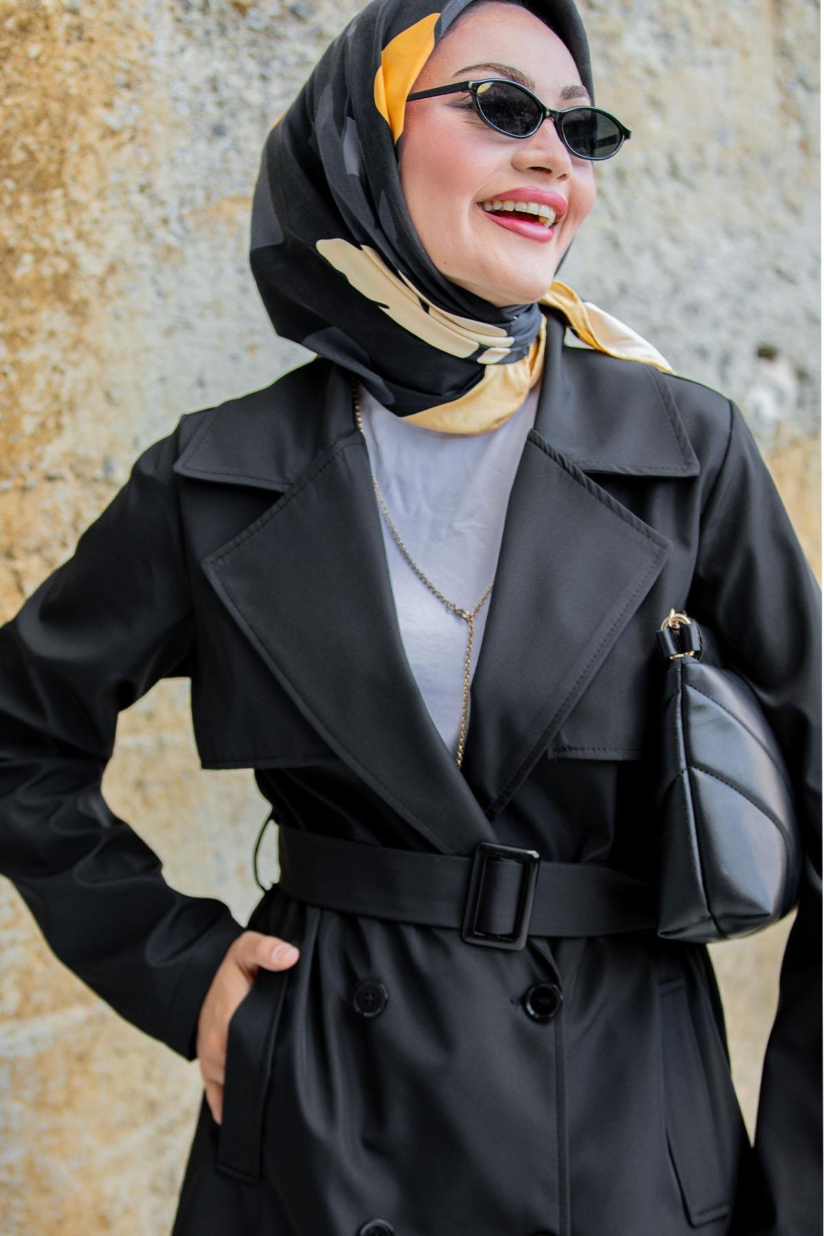 Rinny Bondik Trençkot-Siyah