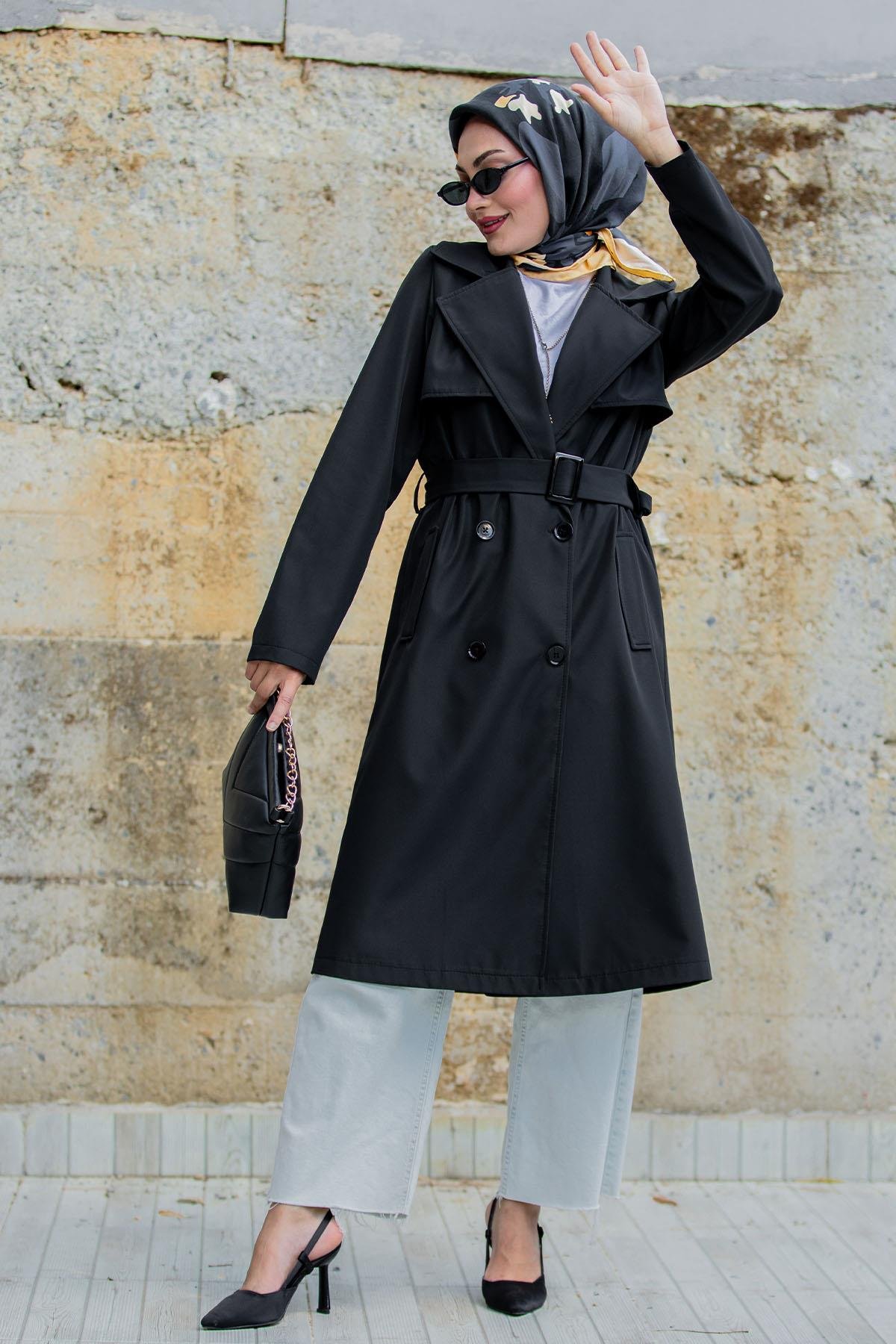 Rinny Bondik Trençkot-Siyah