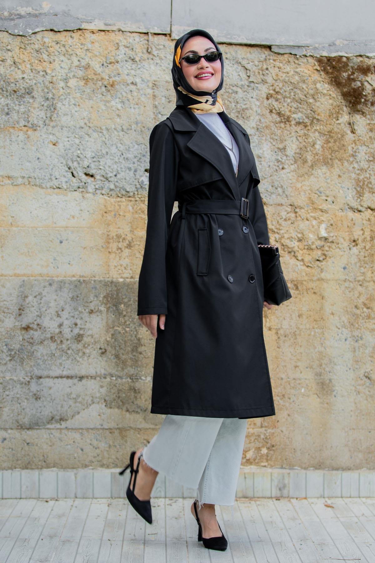 Rinny Bondik Trençkot-Siyah