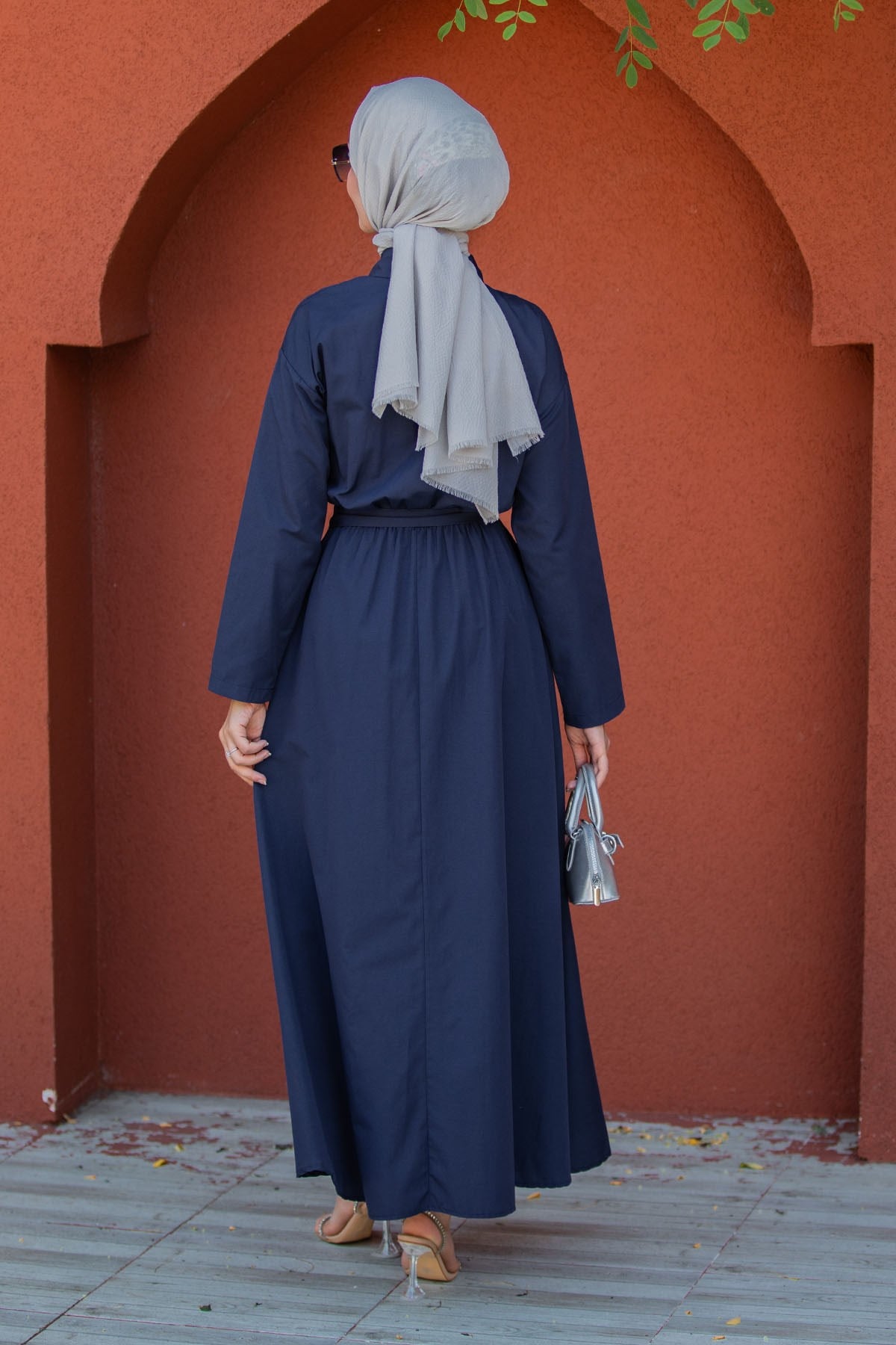 Seah Kemerli Pamuk Cotton Elbise-Laci