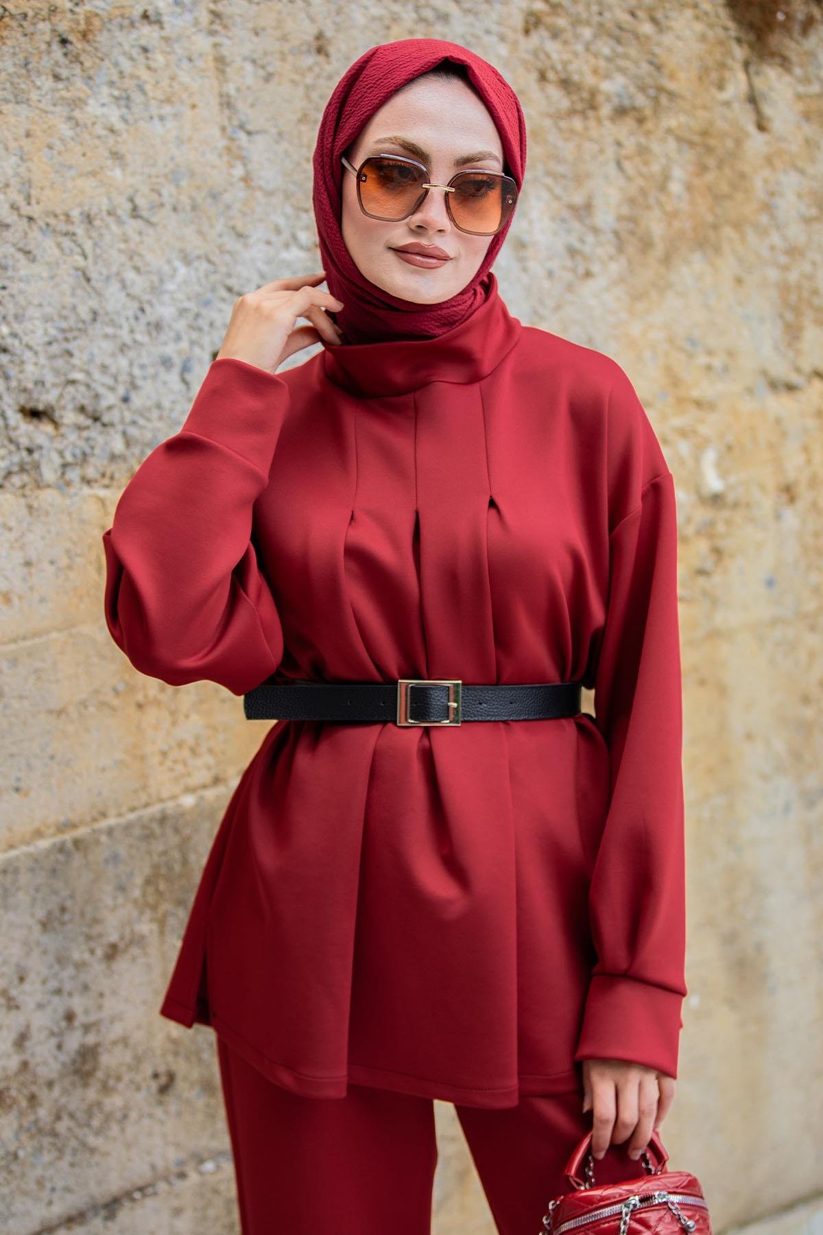 Sims Kemerli Pufy Dalgıç Takım-Bordo