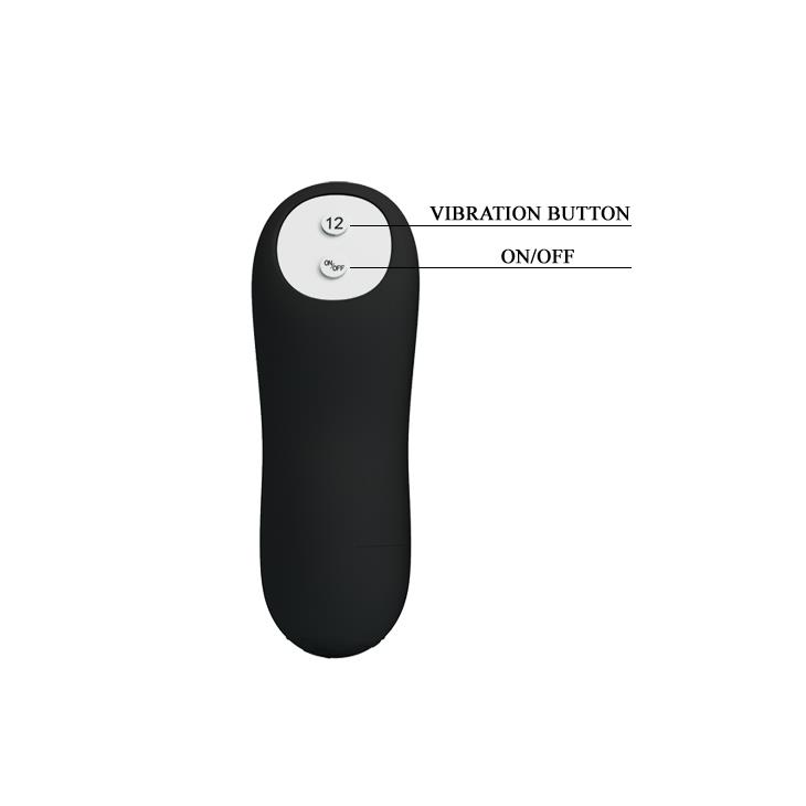 12 Titreşimli Kumandalı Vibratör Zenci Penis Anal Plug Stimülatör