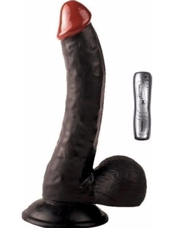 22 Cm Zenci Titreşimli Realistik Penis