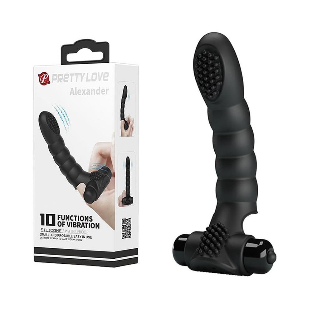 Alexander 10 Hız Titreşimli Teknolojik Parmak Vibratör Klitoral Mastürbatör 13 Cm