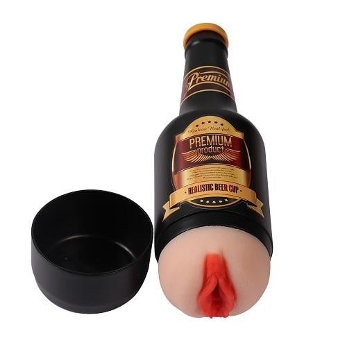 Beer Bottle 24 Cm Titreşimli Realistik Yapay Vajina Masturbatör