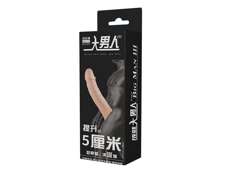 Big Men 6 Cm Dolgulu Realistik Penis Kılıfı Uzatmalı