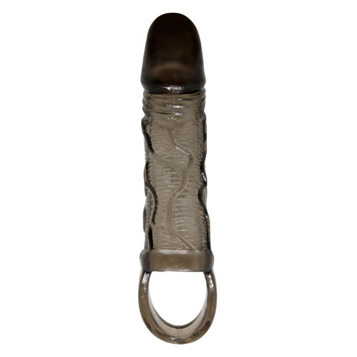 Bl 2Cm Dolgulu Zenci Penis Kılıfı Uzatmalı Prezervatif Dildo