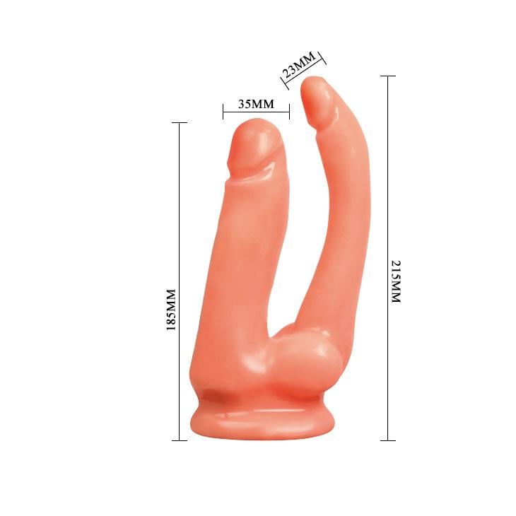 Çift Taraflı Realistik Çatal Protez Strapon Titreşimli Vibratör