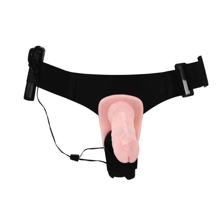 Double Belden Bağlamalı Anal Plug Ve Realistik Titreşimli Penis