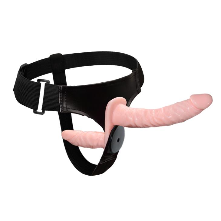 Double Belden Bağlamalı Anal Plug Ve Realistik Titreşimli Penis