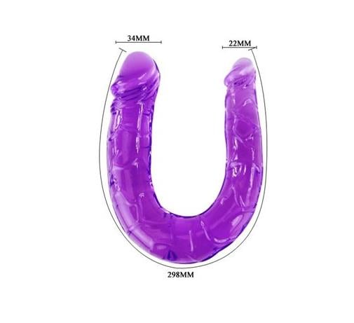 Double Dong 30Cm Çift Taraflı Jel Yumuşak Vibratör Penis Dildo