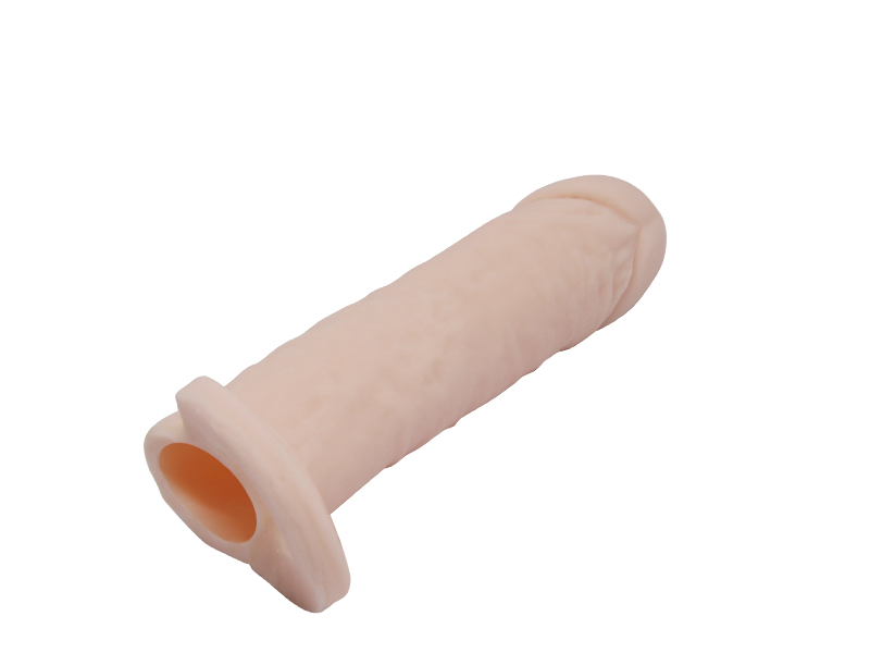 Extended 4 Cm Dolgulu Realistik Penis Kılıfı Uzatmalı Prezervatif