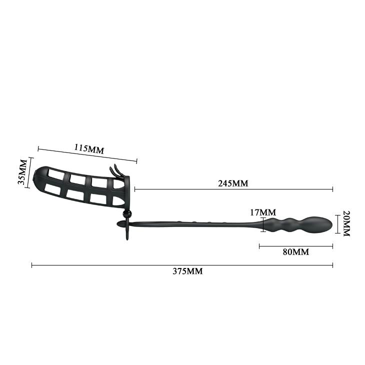 Hercules Zenci Anal Plug Fantezi Penis Kafesi Prostat Stimülatör