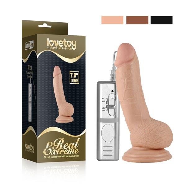 Lovetoy Real Extreme Titreşimli Realistik Vibratör Penis 18 Cm