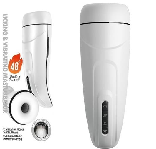 Marissa Yalama Ve Titreşimli Usb Şarjlı Isı Duyarlı Teknolojik Mastürbatör