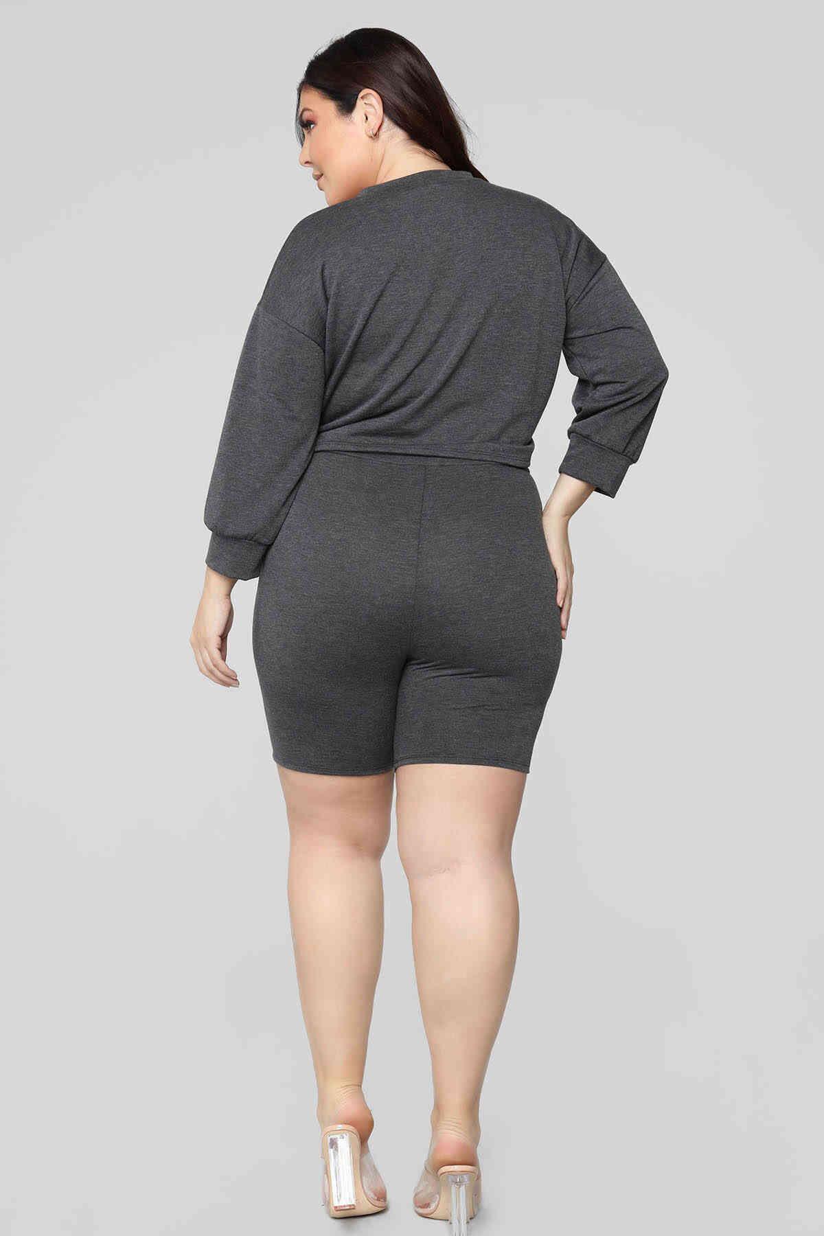 Merry See Penye Şortlu Fermuarlı Alt Üst Pijama Takım Gri