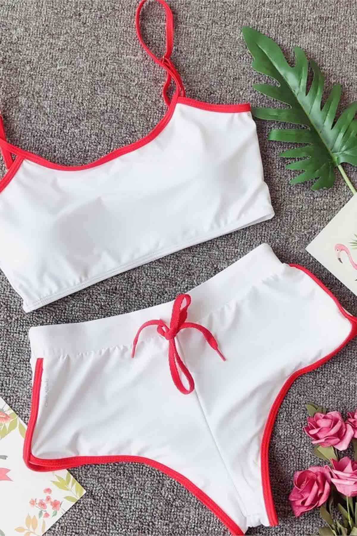 Merry See Şortlu Büstiyer Takım Beyaz