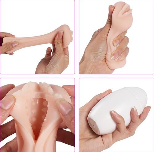 Mini Masturbator Mor Renkli Cep Vajinası Egg Mastürbatör