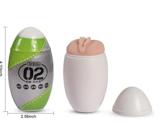 Mini Masturbator Yeşil Renkli Cep Vajinası Egg Mastürbatör