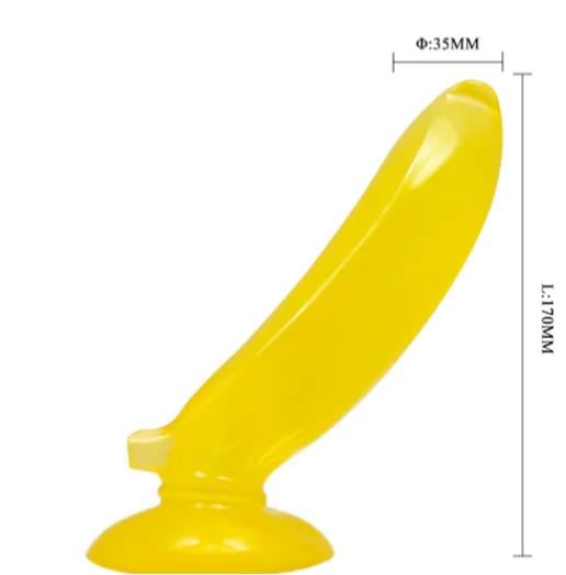Passionate Fruit 17 Cm Güçlü Vantuzlu Jel Penis Dildo - Muz